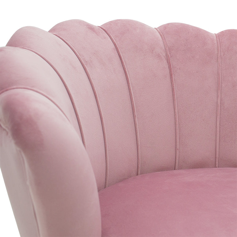 Armchair Daimon pakoworld velvet pink-golden 79x74x78cm