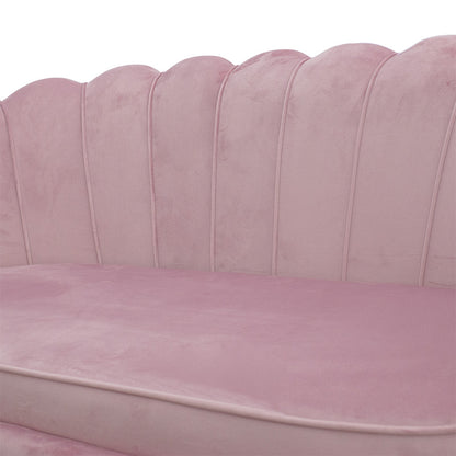 2 seat sofa Daimon pakoworld velvet pink 134x70x77cm