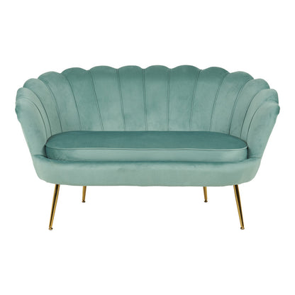 2-seater sofa Daimon velvet in pistachio shade 134x70x77cm