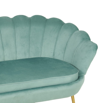 2-seater sofa Daimon velvet in pistachio shade 134x70x77cm