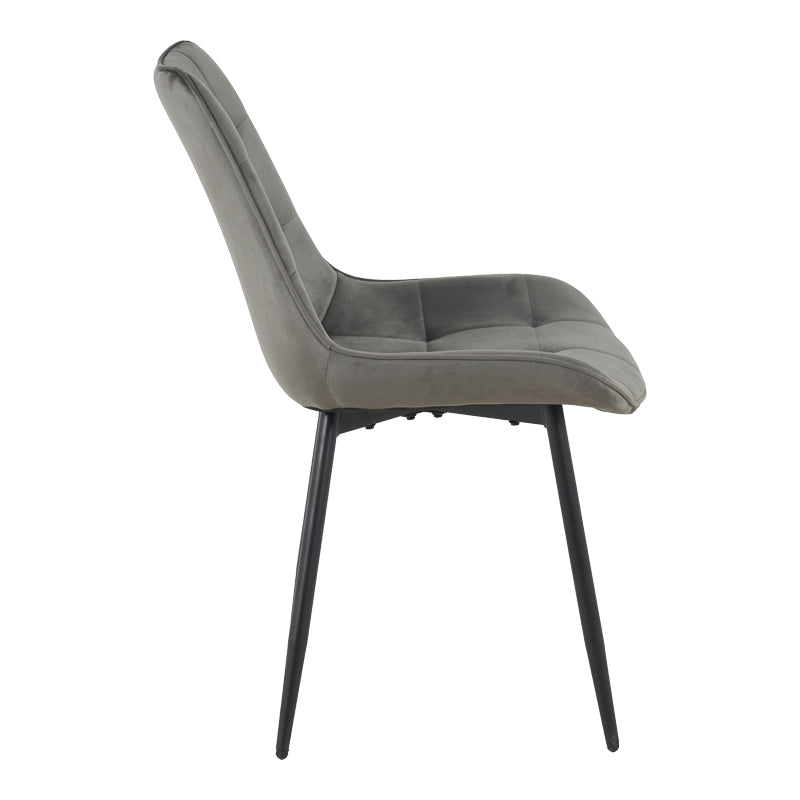 Berne chair velvet in anthracite shade 53x62x84cm