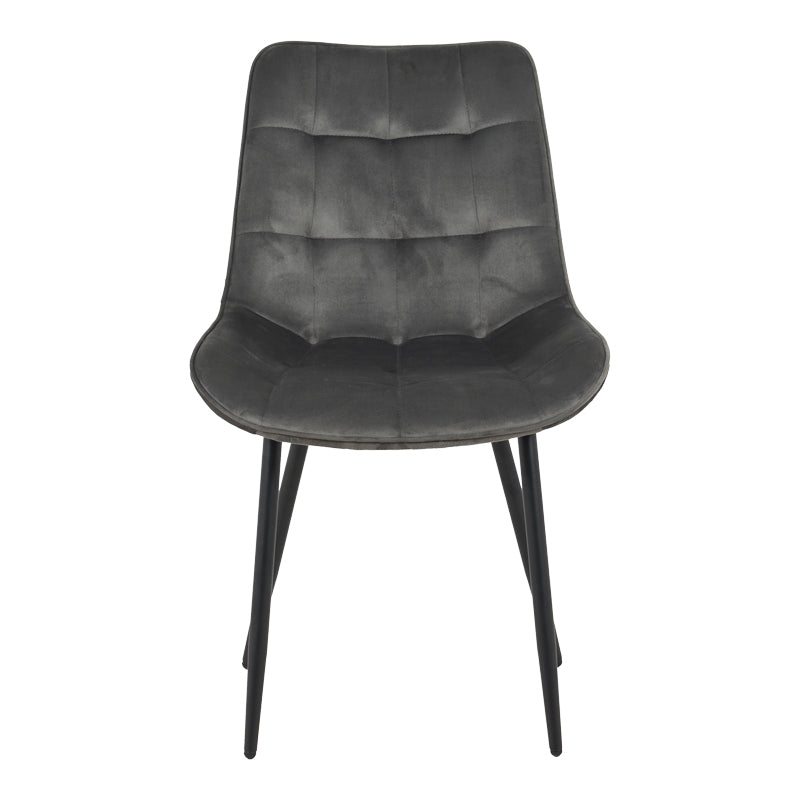 Berne chair velvet in anthracite shade 53x62x84cm