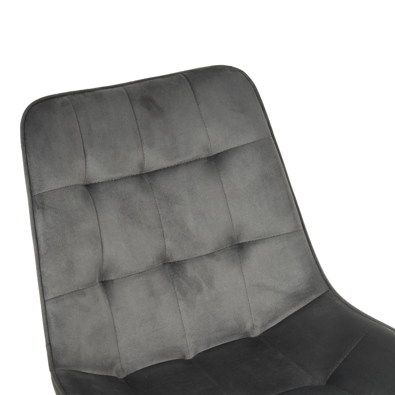 Berne chair velvet in anthracite shade 53x62x84cm