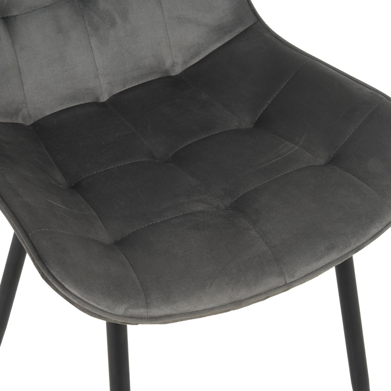 Berne chair velvet in anthracite shade 53x62x84cm