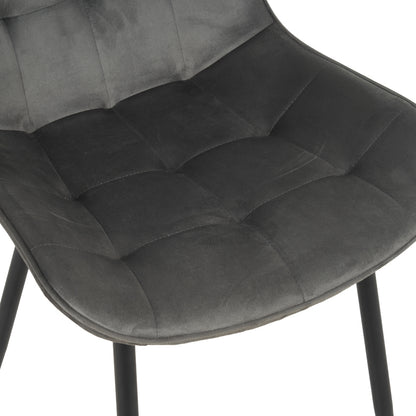 Berne chair velvet in anthracite shade 53x62x84cm