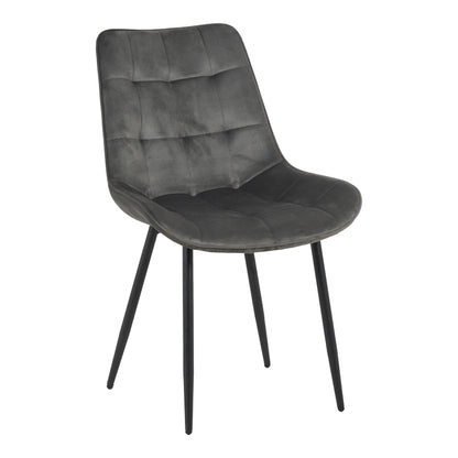 Berne chair velvet in anthracite shade 53x62x84cm