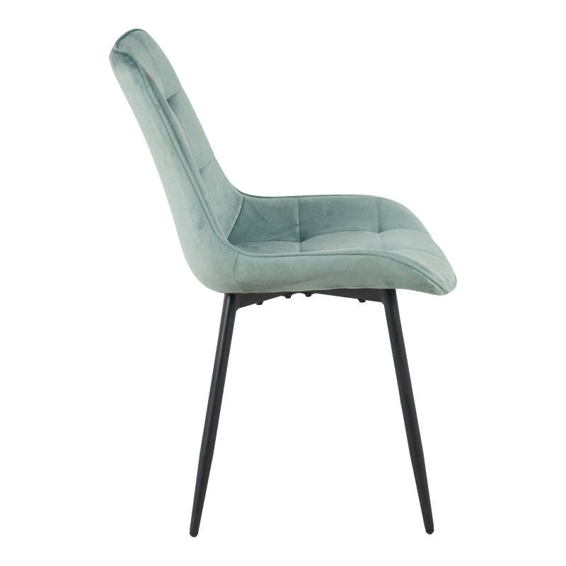 Berne chair velvet in pistachio shade 53x62x84cm