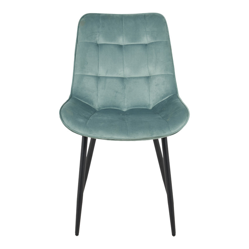 Berne chair velvet in pistachio shade 53x62x84cm