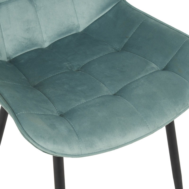 Berne chair velvet in pistachio shade 53x62x84cm