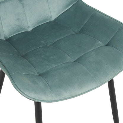 Berne chair velvet in pistachio shade 53x62x84cm