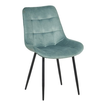 Berne chair velvet in pistachio shade 53x62x84cm