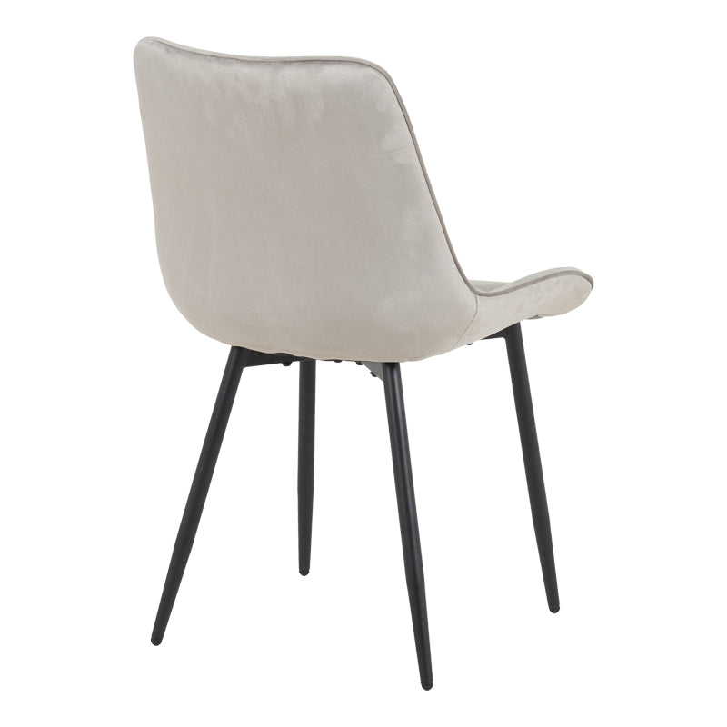 Berne chair velvet in grey shade 53x62x84cm