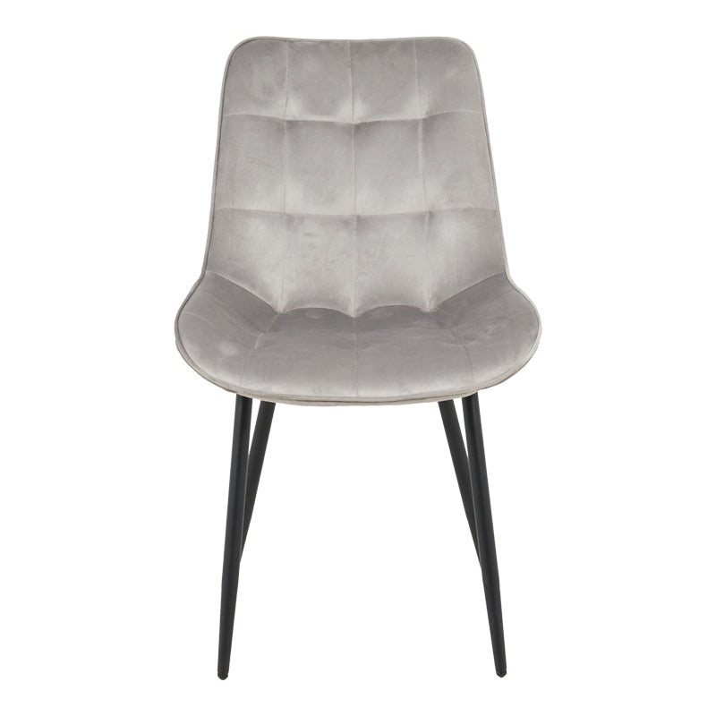 Berne chair velvet in grey shade 53x62x84cm