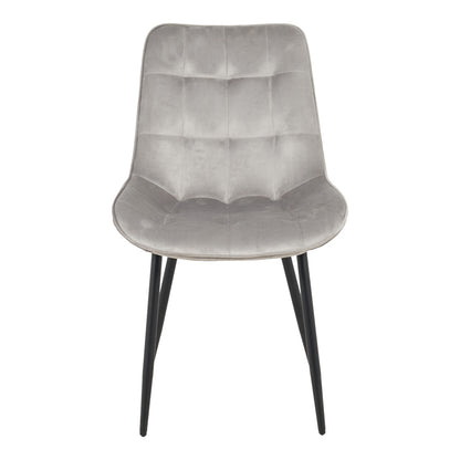 Berne chair velvet in grey shade 53x62x84cm