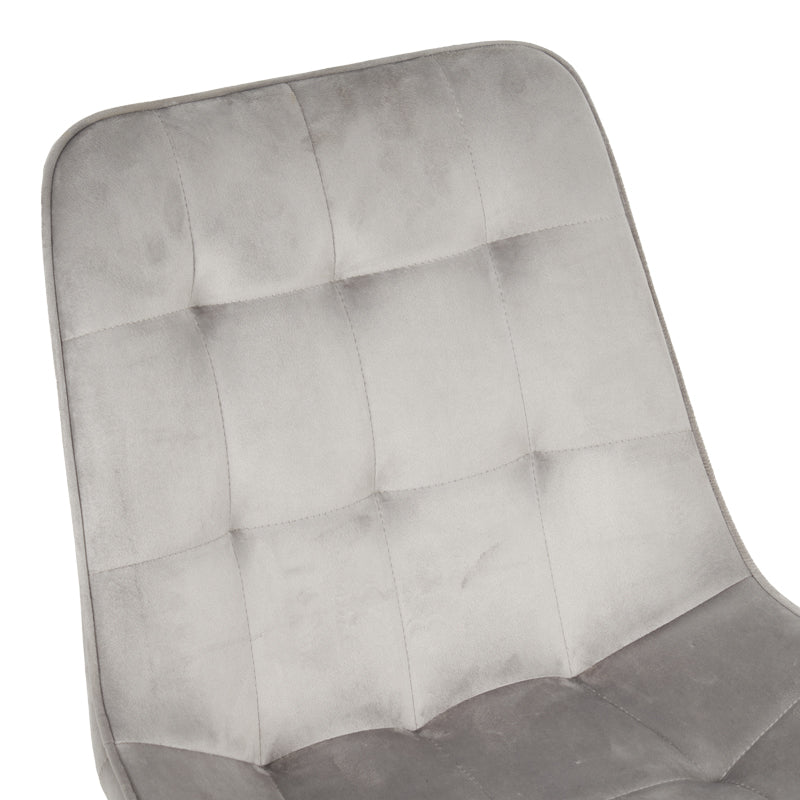 Berne chair velvet in grey shade 53x62x84cm