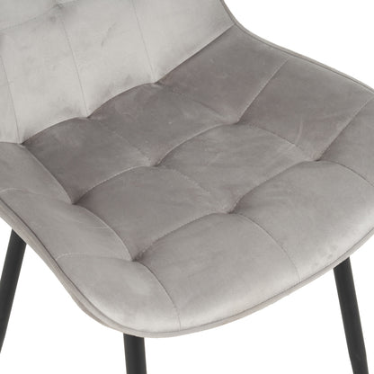 Berne chair velvet in grey shade 53x62x84cm