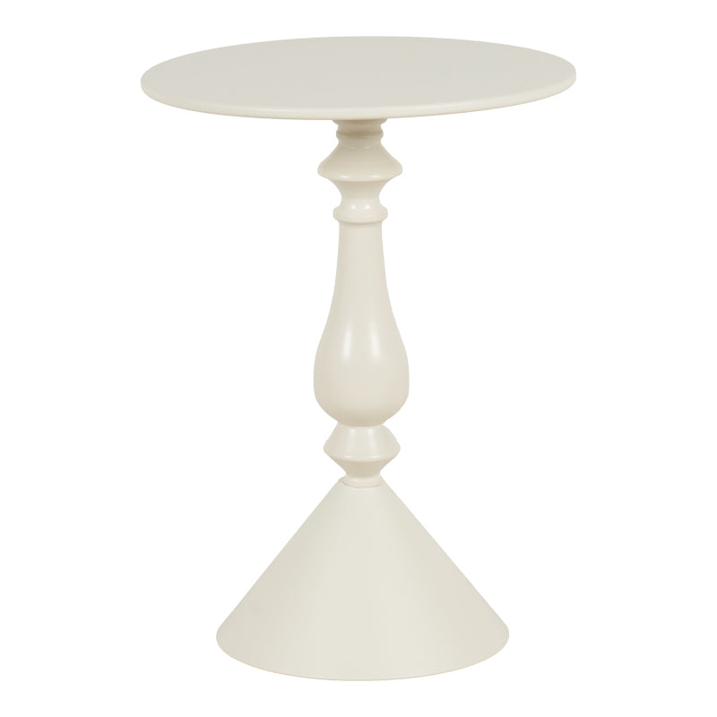 Lalou metal side table in cream shade D40x55cm