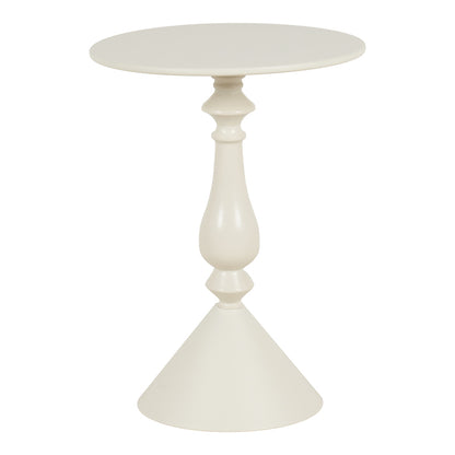 Lalou metal side table in cream shade D40x55cm