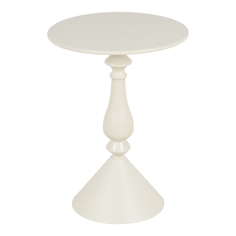 Lalou metal side table in cream shade D40x55cm