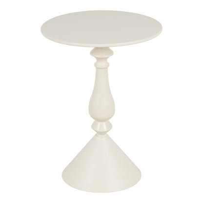Lalou metal side table in cream shade D40x55cm