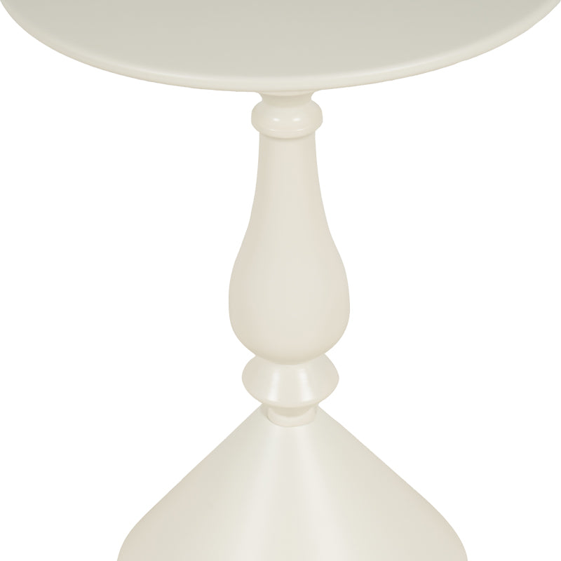 Lalou metal side table in cream shade D40x55cm