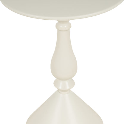 Lalou metal side table in cream shade D40x55cm