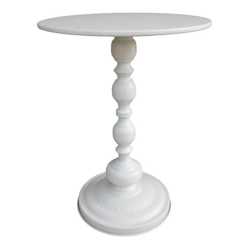 Anesor metal side table in cream shade D40x52cm