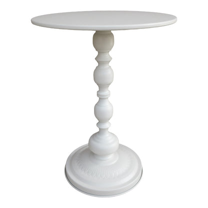 Anesor metal side table in cream shade D40x52cm