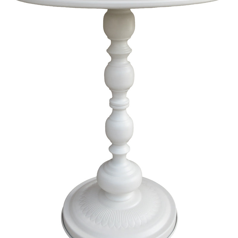 Anesor metal side table in cream shade D40x52cm
