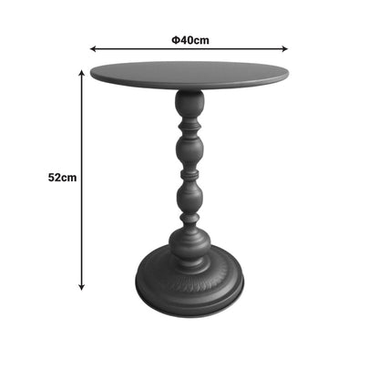 Anesor metal side table in cream shade D40x52cm
