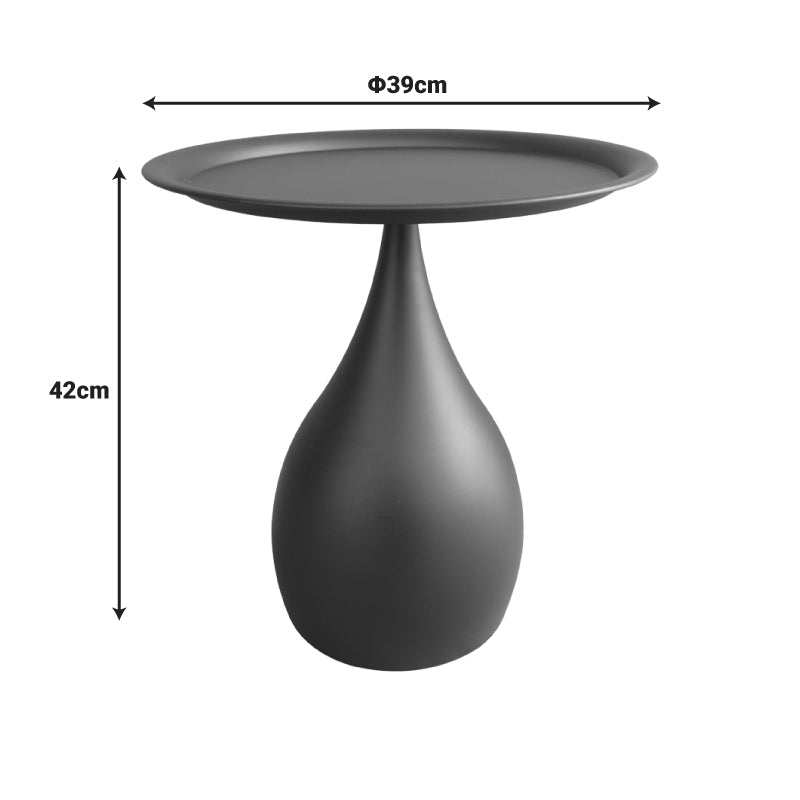 Samino metal side table in black shade D39x46cm
