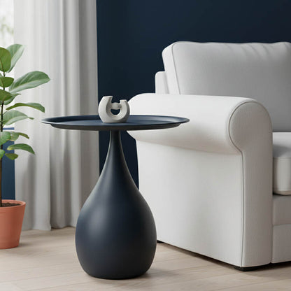 Samino metal side table in black shade D39x46cm