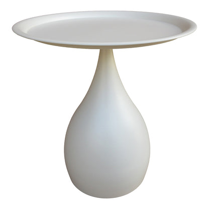 Samino metal side table in cream shade D39x46cm
