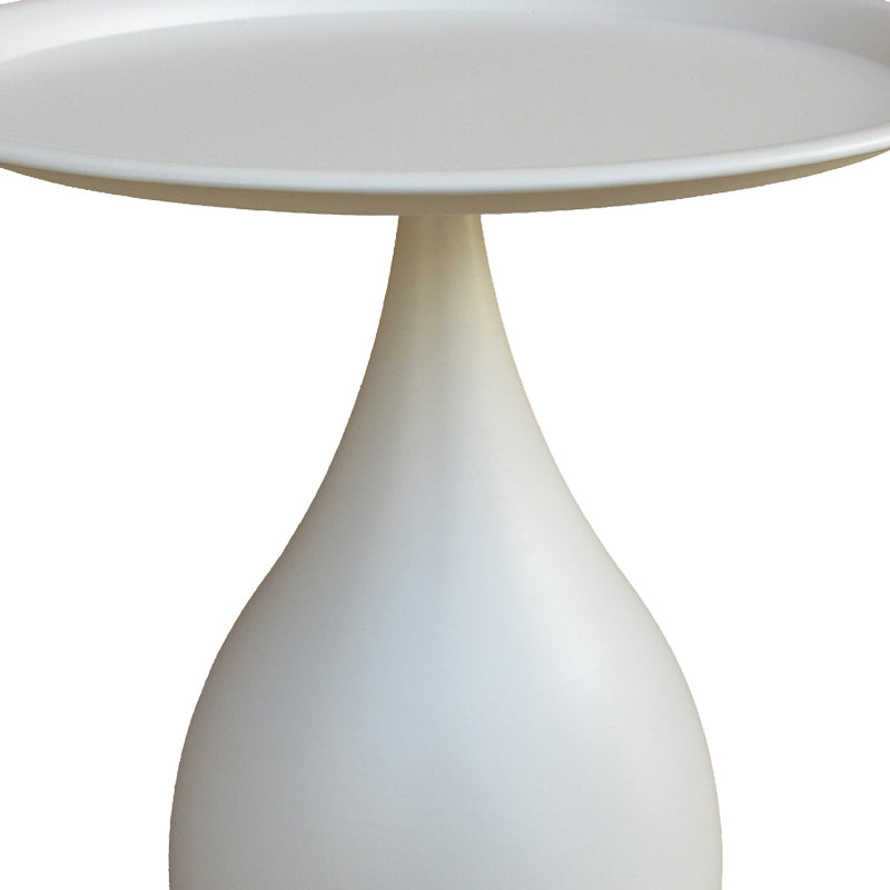 Samino metal side table in cream shade D39x46cm