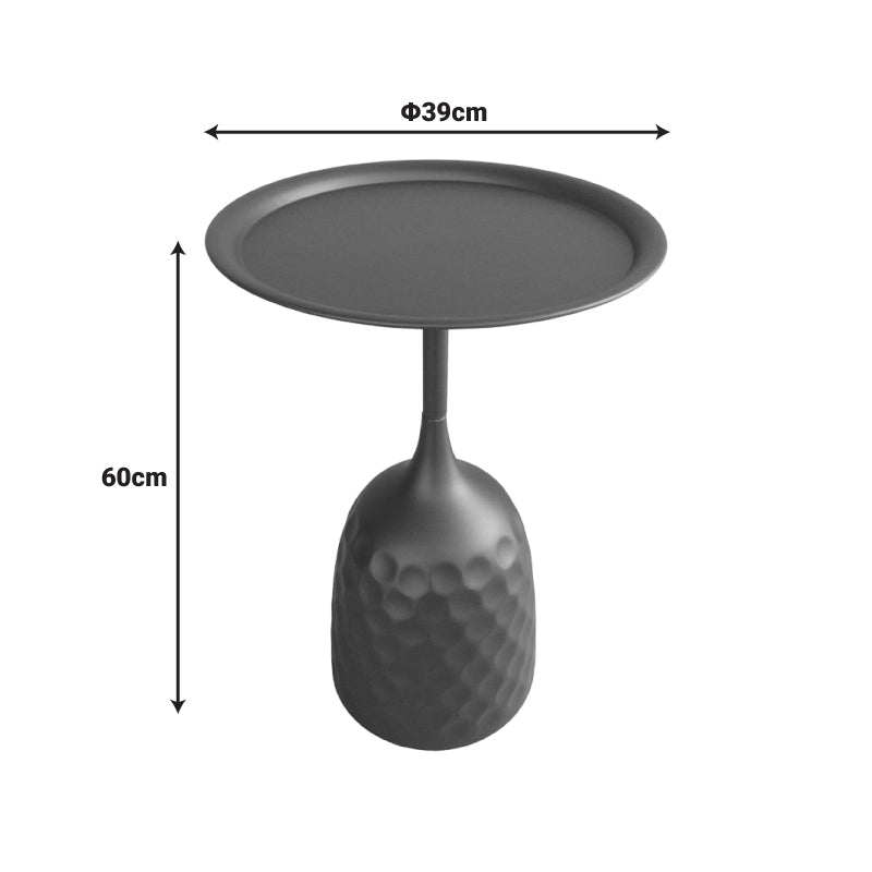 Side table Waini metal in black shade D39x60cm
