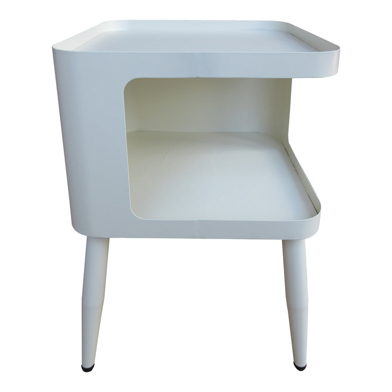 Cubino metal side table in cream shade 35x35x50cm
