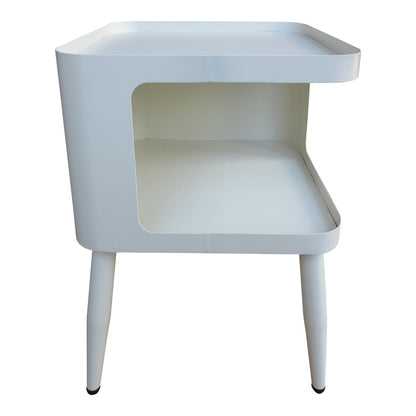 Cubino metal side table in cream shade 35x35x50cm