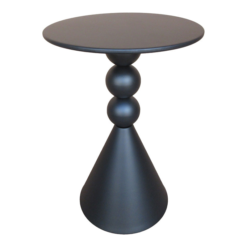 Side table Bilane metal in black shade D39x60cm