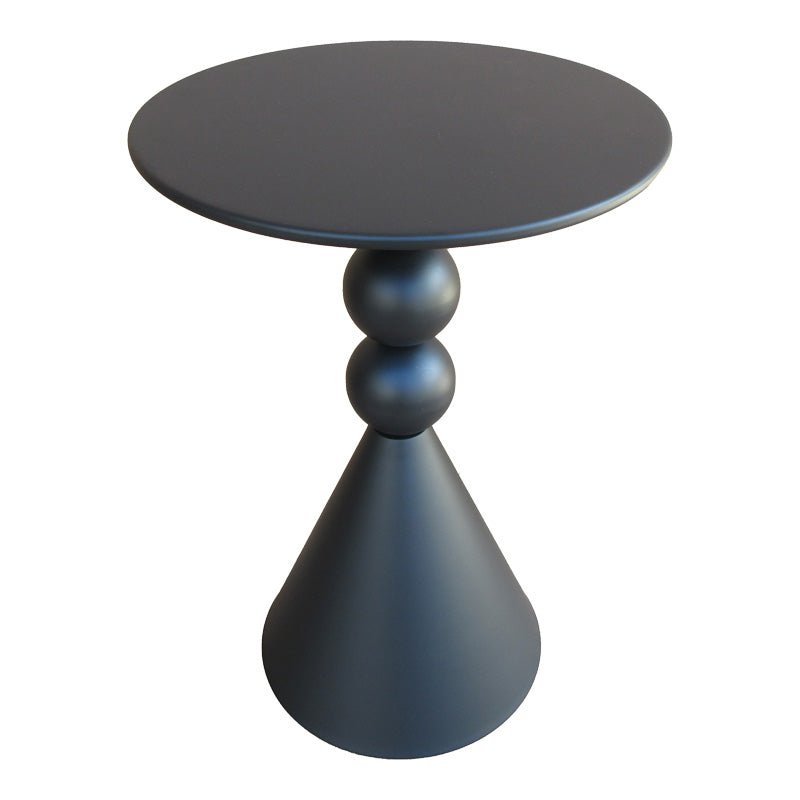 Side table Bilane metal in black shade D39x60cm