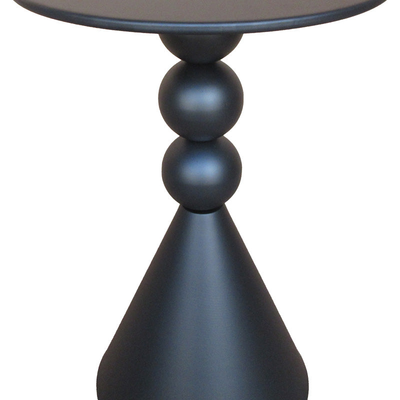 Side table Bilane metal in black shade D39x60cm