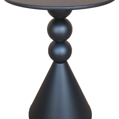 Side table Bilane metal in black shade D39x60cm