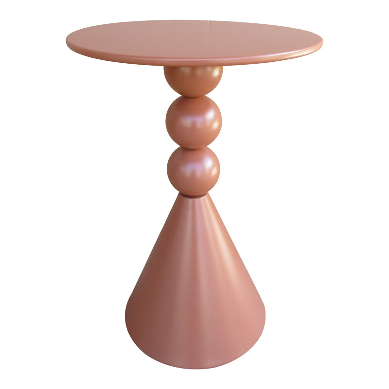 Side table Bilane metal in terracotta shade D39x60cm