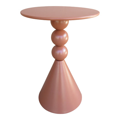 Side table Bilane metal in terracotta shade D39x60cm