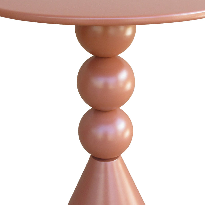 Side table Bilane metal in terracotta shade D39x60cm
