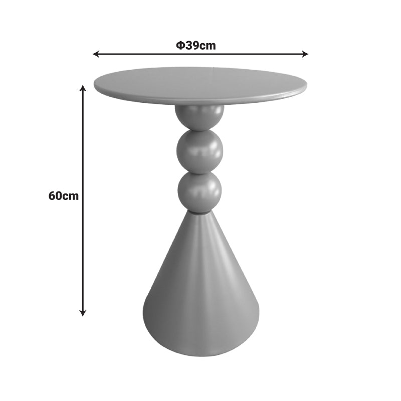 Side table Bilane metal in terracotta shade D39x60cm