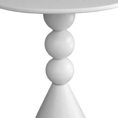 Side table Bilane metal in cream shade D39x60cm