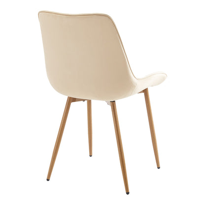Berne chair cream velvet-leg in natural shade 53x62x84cm