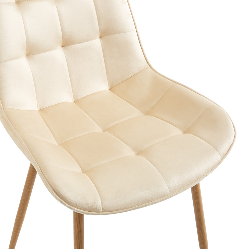 Berne chair cream velvet-leg in natural shade 53x62x84cm