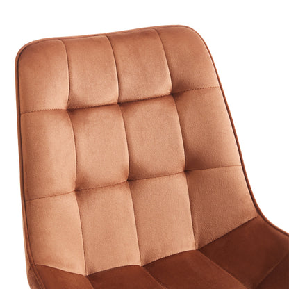 Berne chair brown velvet-leg in natural shade 53x62x84cm