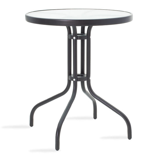 Watson pakoworld table metal black-glass D60x70cm